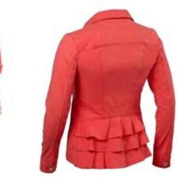 CAbi Jacket Women XS Taylor Utility Ruffle Back Long Sleeve Pockets Style #727 - Picture 2 of 9
